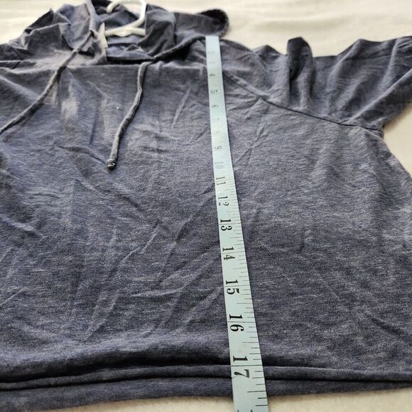 Ever Hottie Cropped  Hoodie Womens In Size Large Blueberry Color Lightweight  B7 - Picture 7 of 9